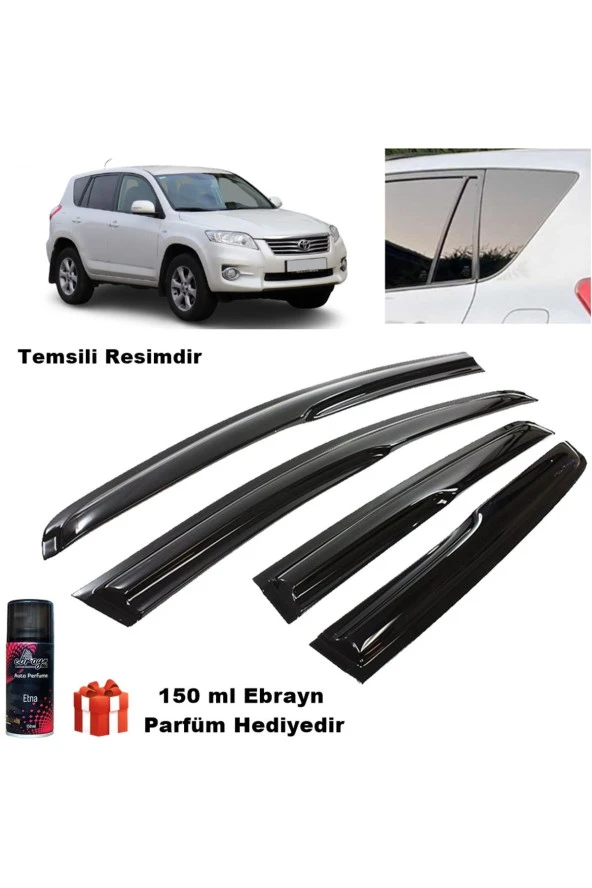 Caraks Toyota Rav 4 Mügen Cam Rüzgarlığı 2007-2012 Arası 4 Lü Takım Koku Hediyeli ürün görseli 1