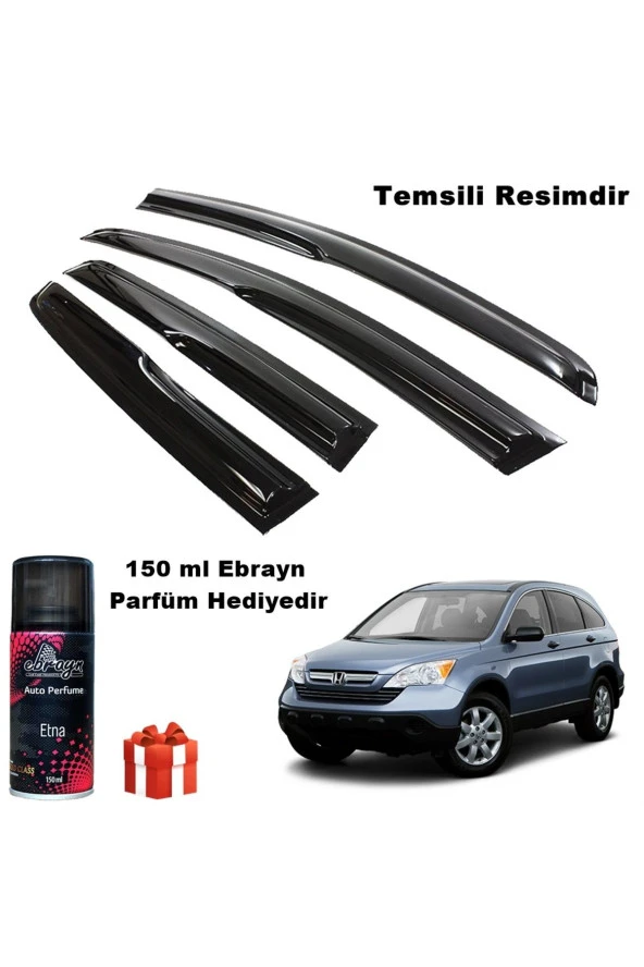 Caraks Honda Crv Mügen Cam Rüzgarlığı 2007-2012 Arası 4 Lü Takım Koku Hediyeli ürün görseli 1