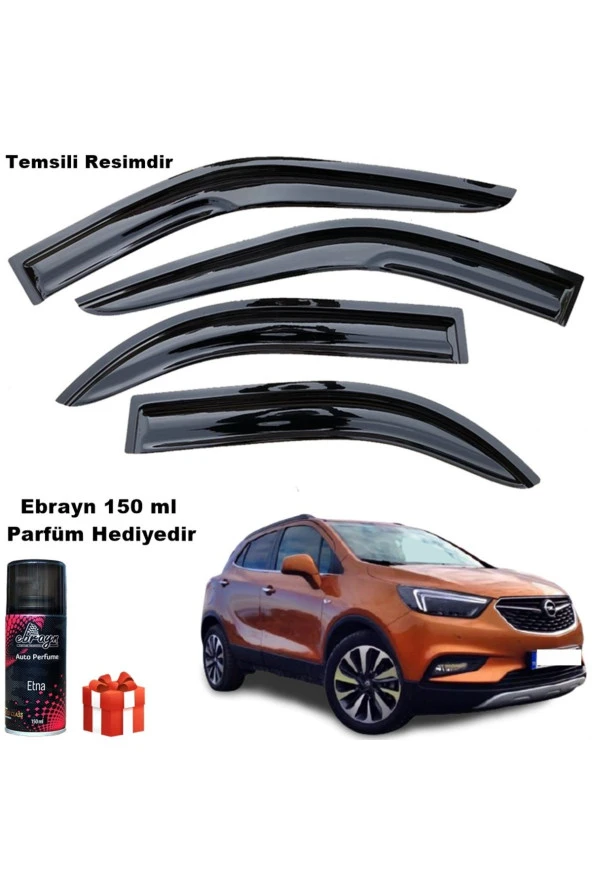 Caraks Opel Mokka X Mügen Cam Rüzgarlığı 2015-2020 Arası 4 lü Takım Koku Hediyeli ürün görseli 1