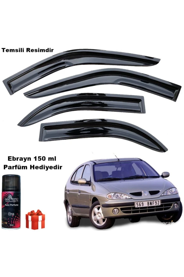 Caraks Renault Megane 1 Mügen Cam Rüzgarlığı Hb 1996-2004 Arası 4 Lü Takım Koku Hediyeli ürün görseli 1