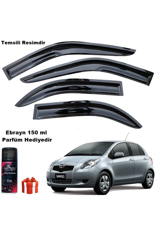 Caraks Toyota Yaris Mügen Cam Rüzgarlığı Hb 2006-2012 Arası 4 Lü Takım Koku Hediyeli ürün görseli 1