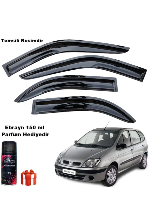 Caraks Renault Scenic 1 Mügen Cam Rüzgarlığı 1998-2004 Arası 4 Lü Takım Koku Hediyeli ürün görseli 1