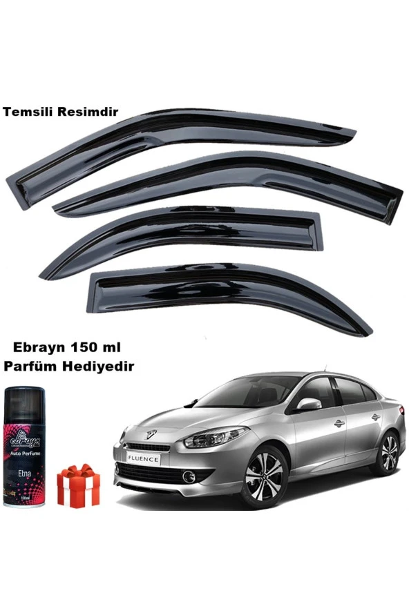 Caraks Renault Fluence Mügen Cam Rüzgarlığı 2010 - 2020 Arası 4 Lü Takım Koku Hediyeli ürün görseli 1