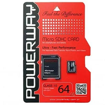 Powerway PWR-64 64GB Micro SD Hafıza Kartı ürün görseli 1