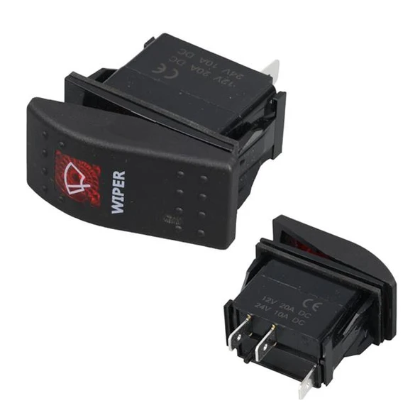 SİLECEK IŞIKLI 3P ON-OFF 12-24V MARIN SWITCH (IC-134M-S12) ürün görseli 1