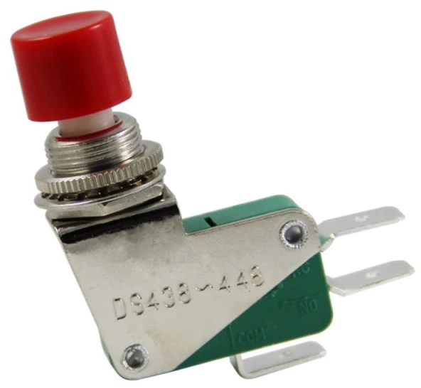MİCRO SWİTCH DS-438 KIRMIZI BUTONLU Ø12MM (IC-176E) - Resim 2