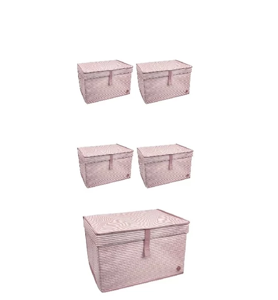 Düzenleyici Kutu Organizer Cırtlı Saklama Hurç Maxi Boy 30cm X 40cm X 50cm (5 Adet) ürün görseli 1