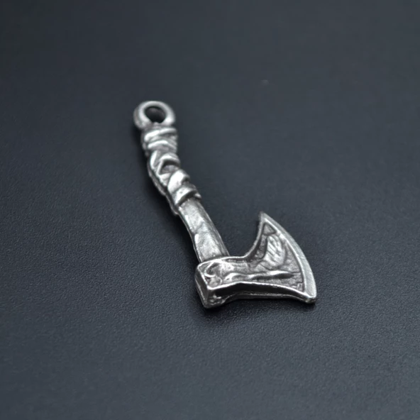 Viking Balta Kolye Ucu - Antik Gümüş Kaplama - Kod:42 ürün görseli 1