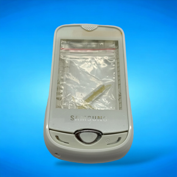 Samsung S3370 Kasa Samsung S3370 Uyumlu Beyaz Renk Orta Kasa Ön Arka Kapak Tuş Takımı ürün görseli 1