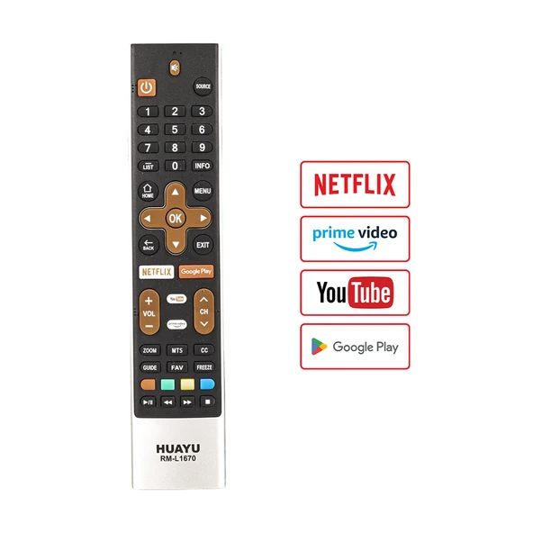 Skyworth RM-L1670 LCD LED TV Kumandası - Netflix Ve Google Play Tuşlu ürün görseli 1