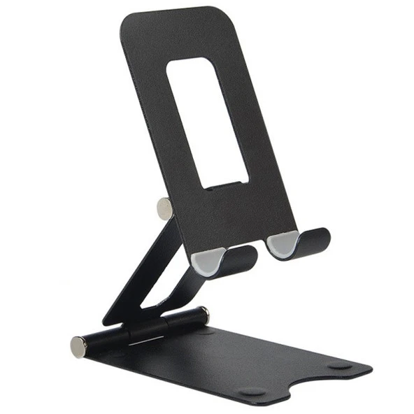 Powermaster A30 Masaüstü Metal Telefon Stand Tutacağı Çift Eksenli Katlanabilir - Resim 2