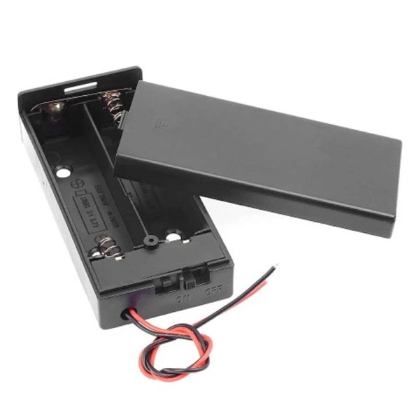 Powermaster IC-233C Kapaklı Switch'li 2'Li AA Pil Yuvası - Resim 3