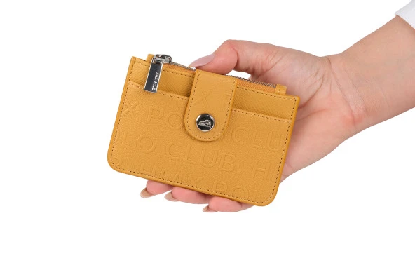 Bagacar Bozuk Para Bölmeli Kullanışlı Küçük Kartlık Cüzdan Sarı ürün görseli 1
