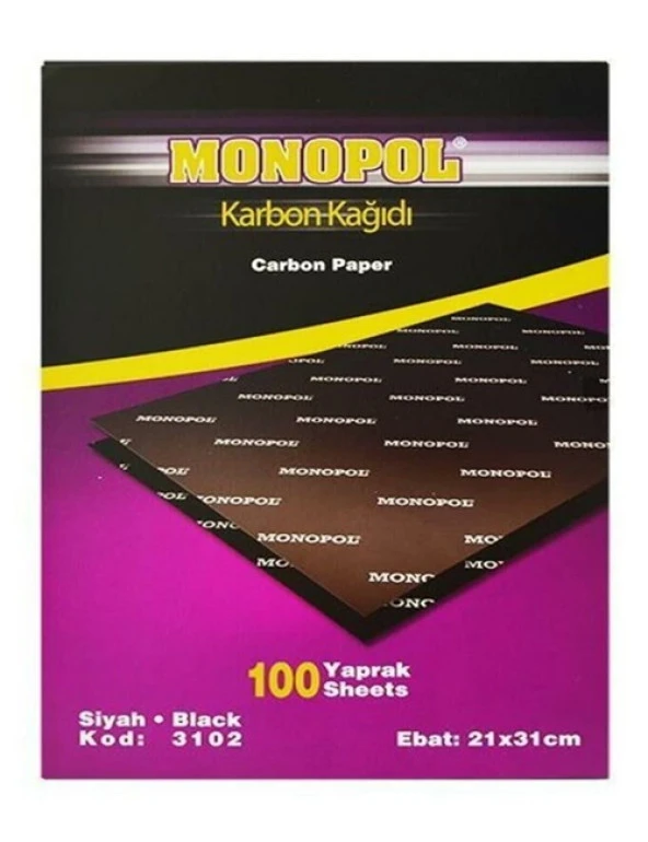 Monopol Karbon Kağıdı 100Lü Siyah ürün görseli 1