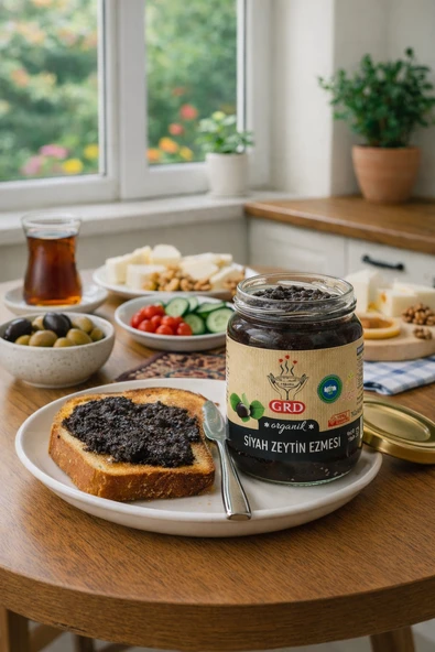 GRD Organik Siyah Zeytin Ezmesi 180 gr ürün görseli 1