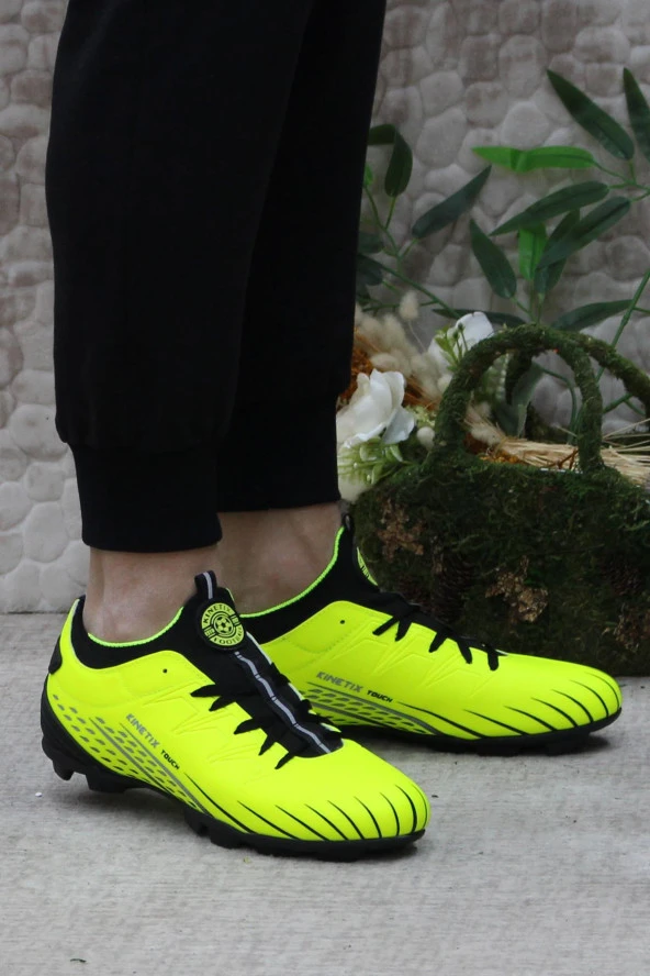 Kinetix Touch AG Sarı Siyah Orijinal Ürün Çim Saha Halı Saha Krampon Futbol Ayakkabı ürün görseli 1