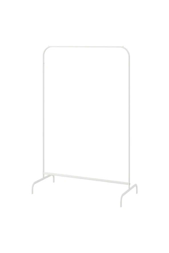MULIG Ayaklı Askılık, Beyaz Renk MeridyenDukkan 99x151 cm Metal Elbise Düzenleyici ürün görseli 1