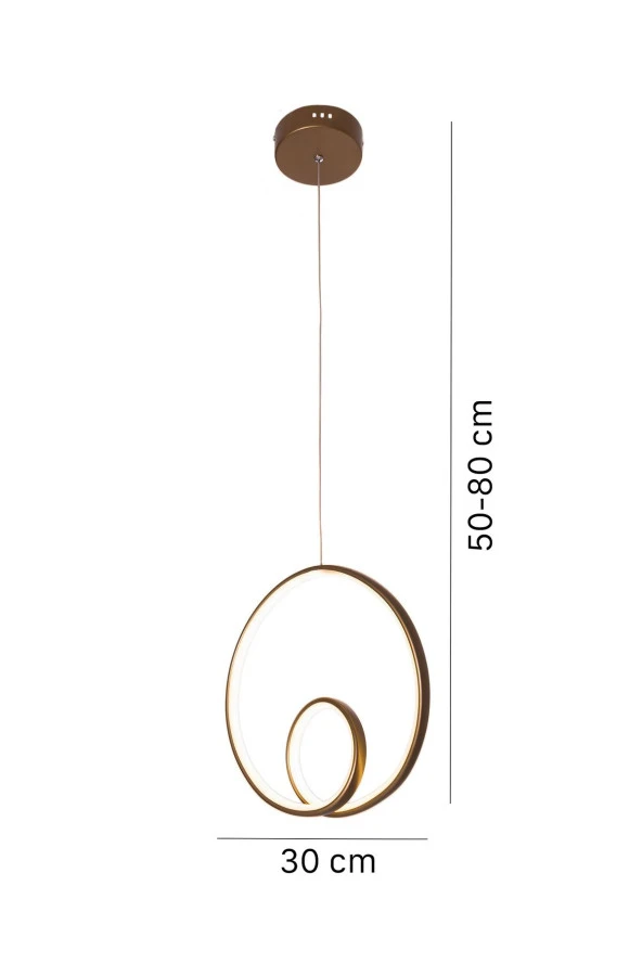 Umur Aydınlatma Spiral Eskitme Led Avize Sarkıt - Resim 4