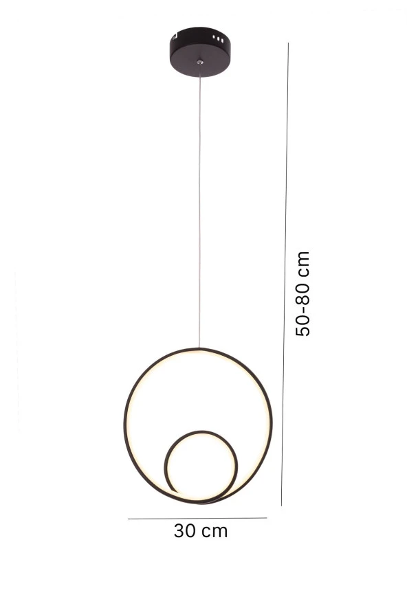 Umur Aydınlatma Spiral Siyah Led Avize Sarkıt - Resim 2