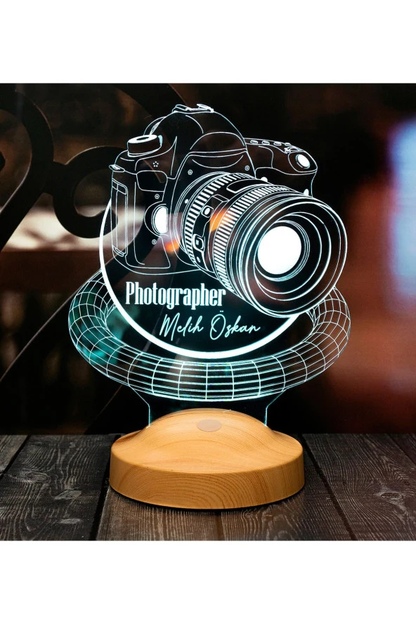 SEVGİ LAMBASI Fotoğrafçıya Hediye Dslr Fotoğraf Makinesi 3d Led Lamba ürün görseli 1