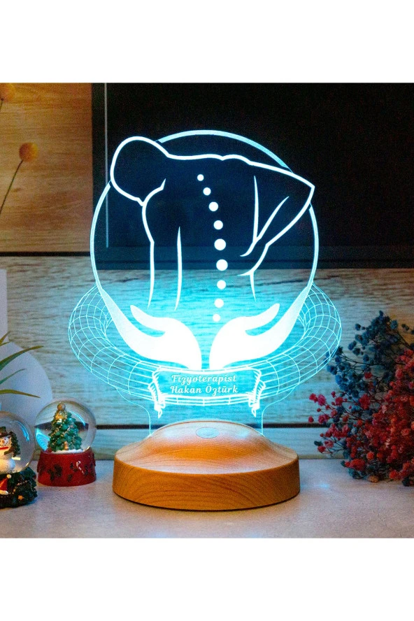 SEVGİ LAMBASI Fizyoterapiste Hediye 3d Led Lamba, Fizyoterapist Hediyesi Gece Lambası ürün görseli 1