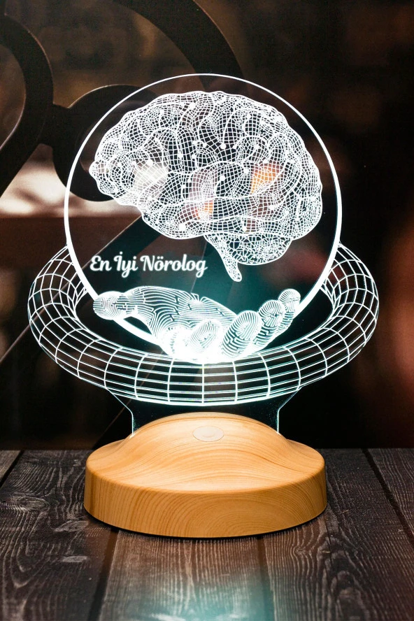 SEVGİ LAMBASI Nöroloji Doktoruna Hediye, Doktora Hediye, Nörolog Hediyesi 3d Led Lamba ürün görseli 1