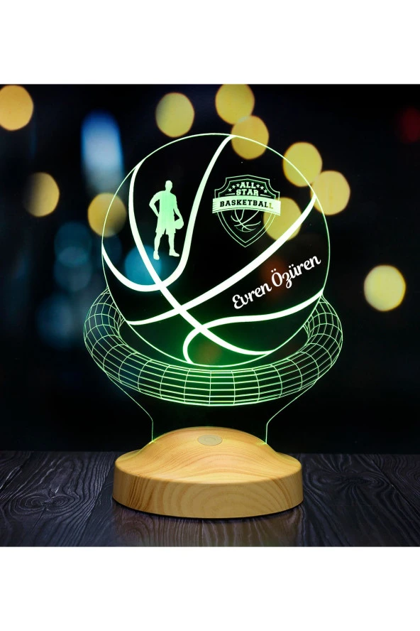 SEVGİ LAMBASI Basketbol Hayranlarına Hediye, Basketbol Topu Led Lamba ürün görseli 1