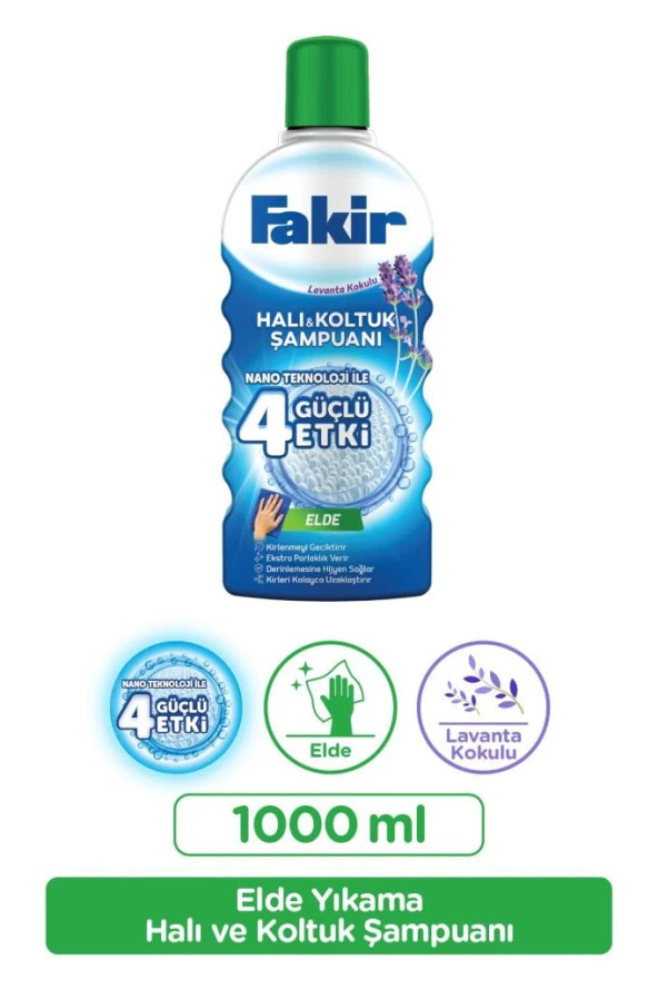 Fakir Lavanta Makine Nano Teknolojili Halı ve Koltuk Şampuanı 1 lt ürün görseli 1