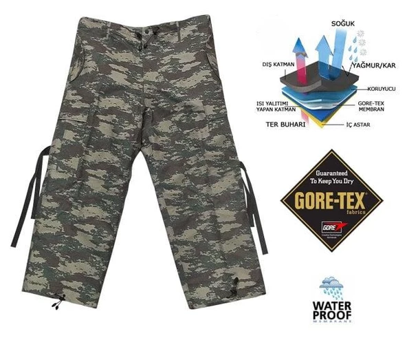 Su Geçirmez Soğuk Hava Taktik Pantolon Goretex Kamuflaj Rüzgar Geçirmez ürün görseli 1