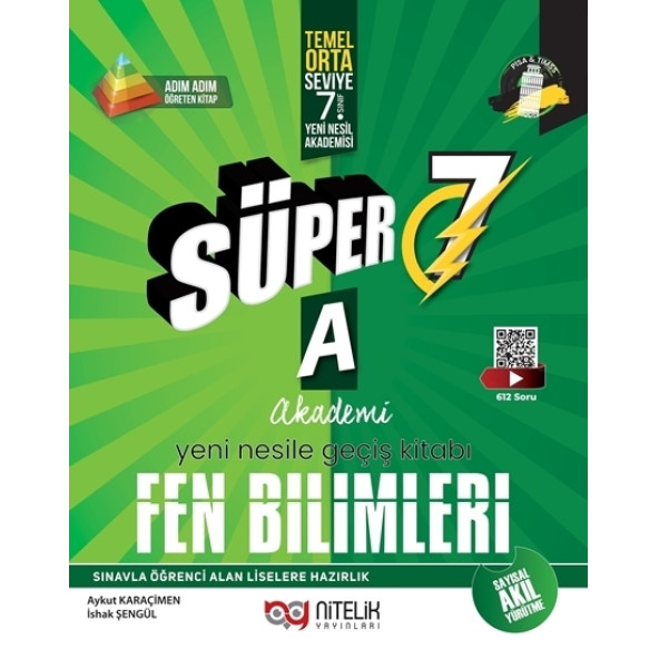 Nitelik Yayınları Süper 7. Sınıf Fen Bilimleri A Akademi Yeni Nesile Geçiş Kitabı ürün görseli 1