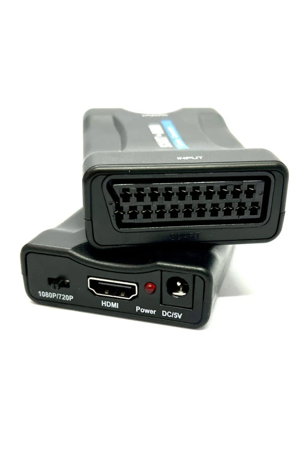 SCART HDMI Kompozit Video Dönüştürücü + Ses Scart to Hdmi Çevirici Adaptörlü PAL/NTSC / SECAM ürün görseli 1
