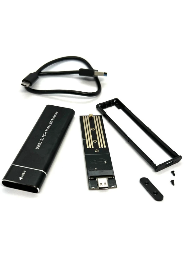 Usb Nvme Kutu NVME M.2 to Type-C USB3.1 10Gbps Aluminyum External 2280 2260 2242 2230 PCI-E M2 NVME ürün görseli 1