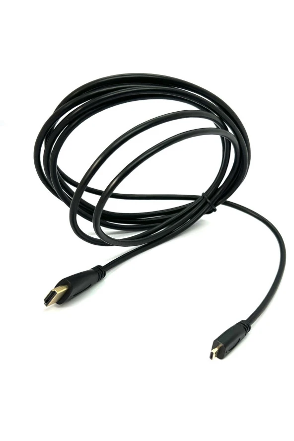 3 Metre Mikro Hdmi Kablo Slim Micro Hdmi To Hdmi Kablo 3m Micro HDMI - HDMI Erkek - Erkek Kablo ürün görseli 1