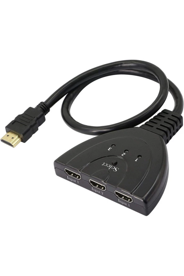 Hdmi Switch 3 In 1 Out Hdmi Giriş Çoklayıcı Port Kablolu Hdmı Switch Çoklayıcı Çoğaltıcı Splitter ürün görseli 1