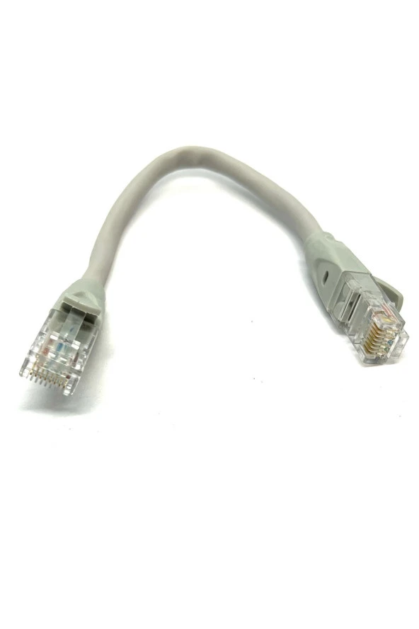 20cm Cat6 Patch Kablo 20 cm Ethernet Kablosu Utp Lan Kablosu Internet Kablosu Gri Renk ürün görseli 1