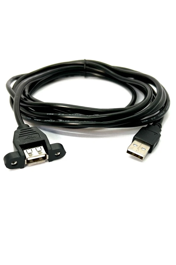 3 Metre Panel Tipi Dişi Erkek Usb Vidalı Usb Extension Usb Panel Montajlanabilir Uzatma Kablosu 3m ürün görseli 1