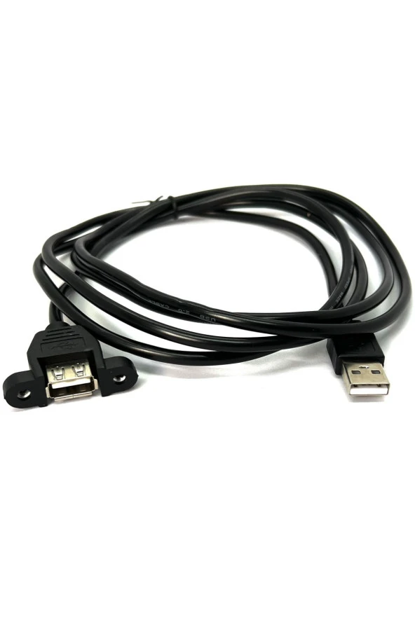Panel Tipi Dişi Erkek Usb Vidalı 2 Metre Usb Extension Usb Panel Montajlanabilir Uzatma Kablosu 2m ürün görseli 1