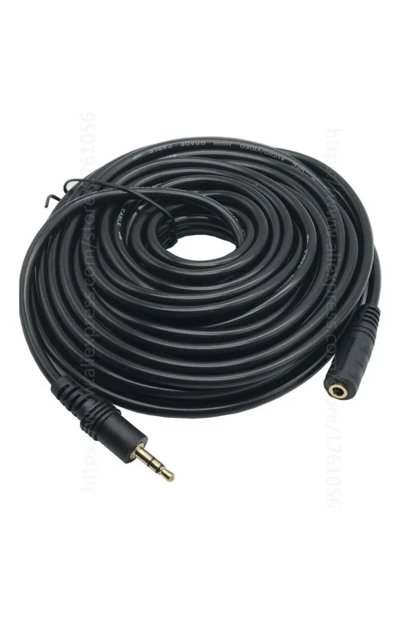 20 Metre Dişi Erkek Aux Kablo 3.5mm Stereo Müzik Ses Kablosu ürün görseli 1