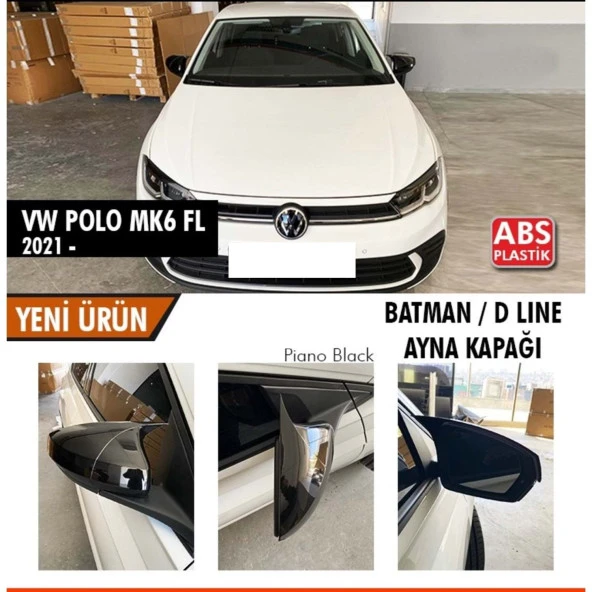 Polo Mk6 FL Batman Yarasa Ayna Kapağı Piano Black / 2021 Sonrası ürün görseli 1