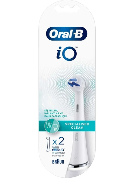 Oral-B iO Specialised Clean 2'li Diş Fırçası Başlığı ürün görseli 1