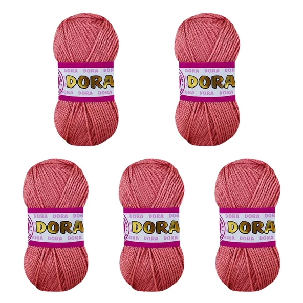 Ören Bayan Dora Örgü İpi - Lale - 5'Li Paket - ( Renk Kodu : 121 ) ürün görseli 1