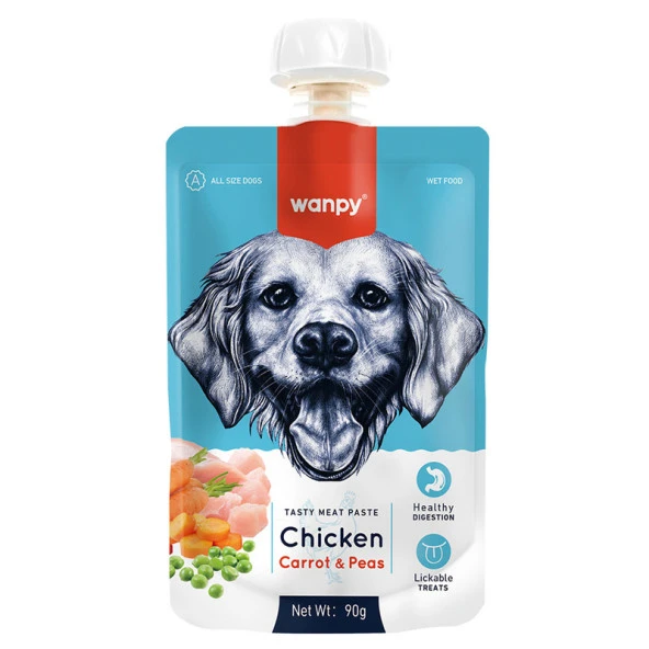 RA-62 Wanpy Tavuk Havuç Bezelye Ezme Köpek Ödülü 90 Gr ürün görseli 1