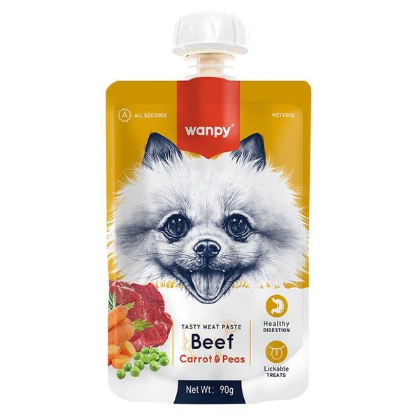 RA-64 Wanpy Biftek Havuç Bezelye Ezme Köpek Ödülü 90 Gr ürün görseli 1