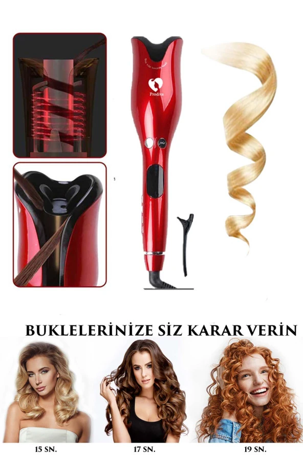 Prodiva Red Rose Otomatik Saç Kıvırma Maşası - Lale Maşa ürün görseli 1