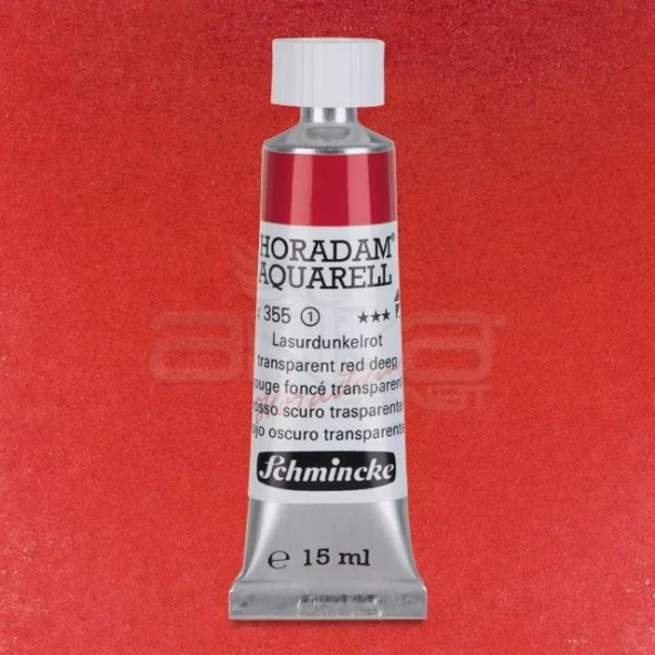 Schmincke Horadam Aquarell Tube 15ml Seri 1 Transparent Red Deep 355 ürün görseli 1