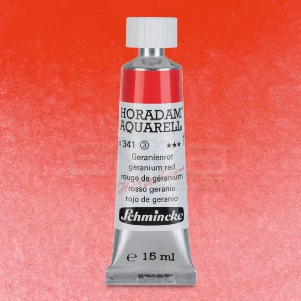 Schmincke Horadam Aquarell Tube 15ml Seri 3 Geranium Red 341 ürün görseli 1