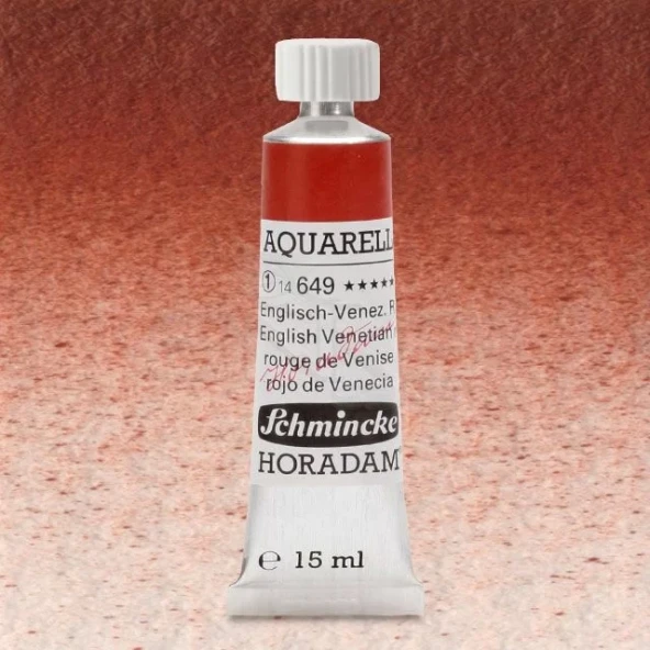 Schmincke Horadam Aquarell Tube 15ml Seri 1 English-Venetian Red 649 ürün görseli 1