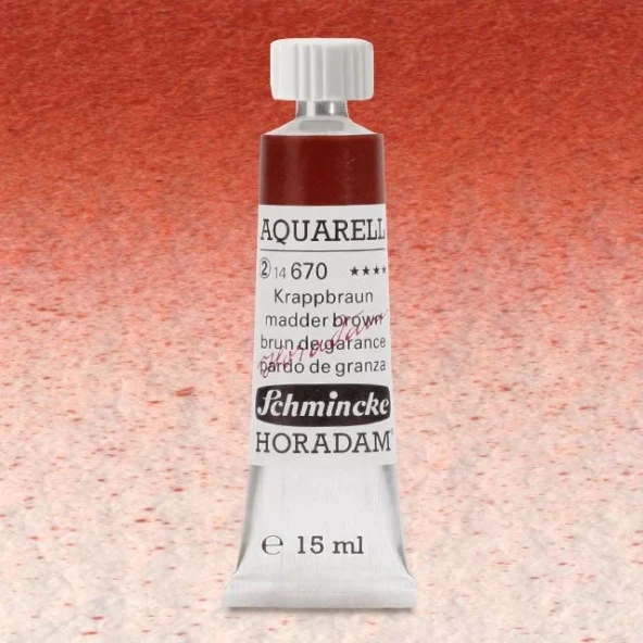 Schmincke Horadam Aquarell Tube 15ml Seri 2 Madder Brown 670 ürün görseli 1