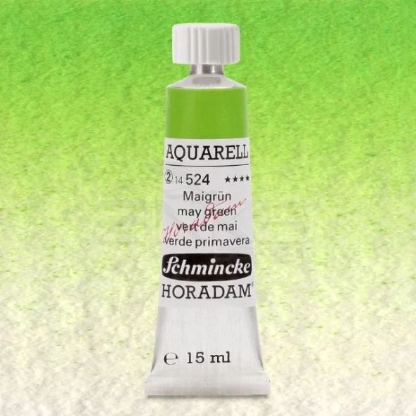 Schmincke Horadam Aquarell Tube 15ml Seri 2 May Green 524 ürün görseli 1
