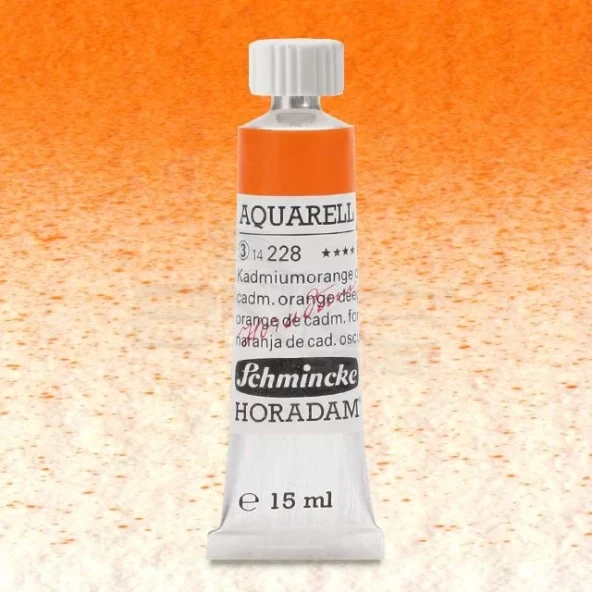 Schmincke Horadam Aquarell Tube 15ml Seri 3 Cadmium Orange Deep 228 ürün görseli 1